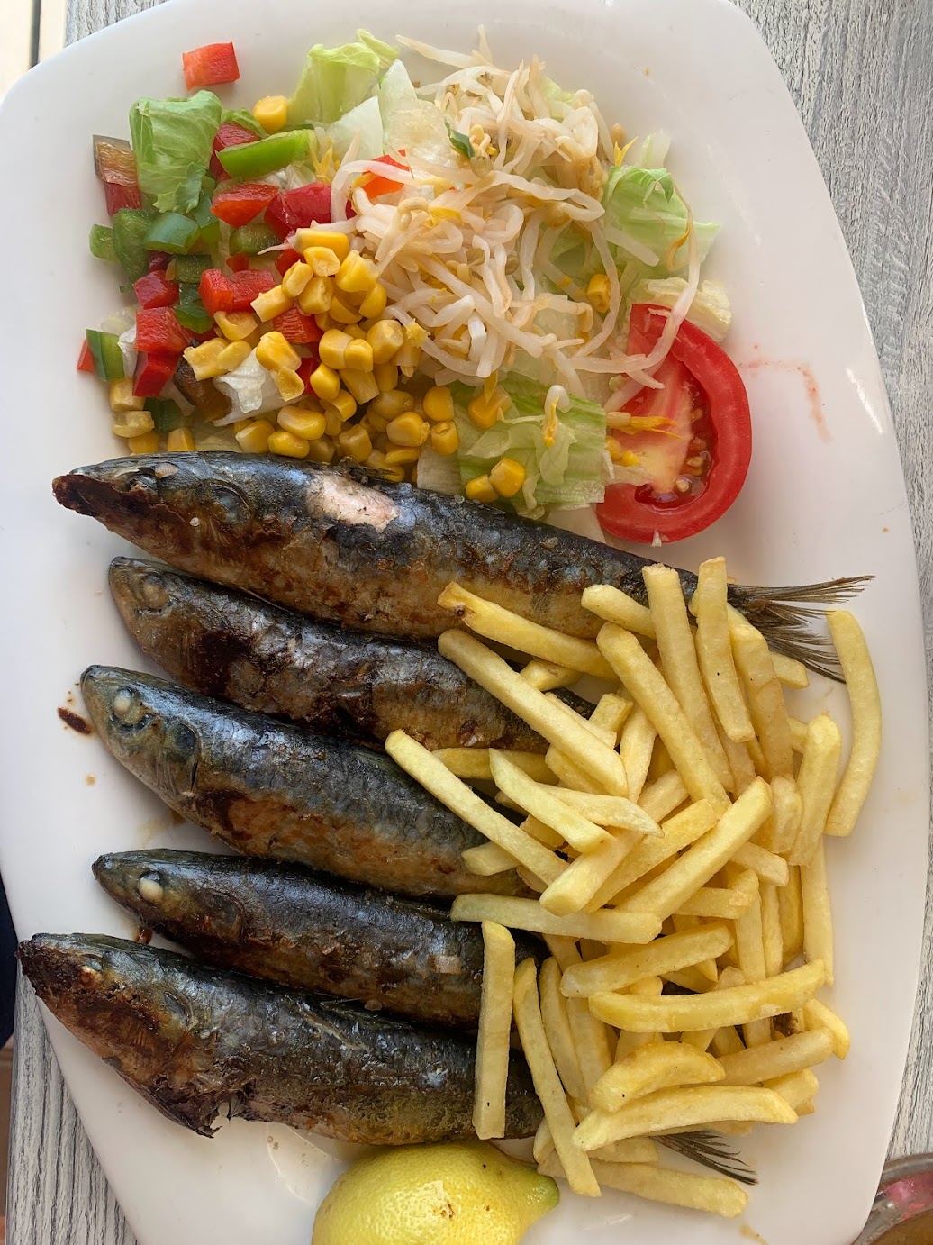 Grilled sardines at Ses Grulles