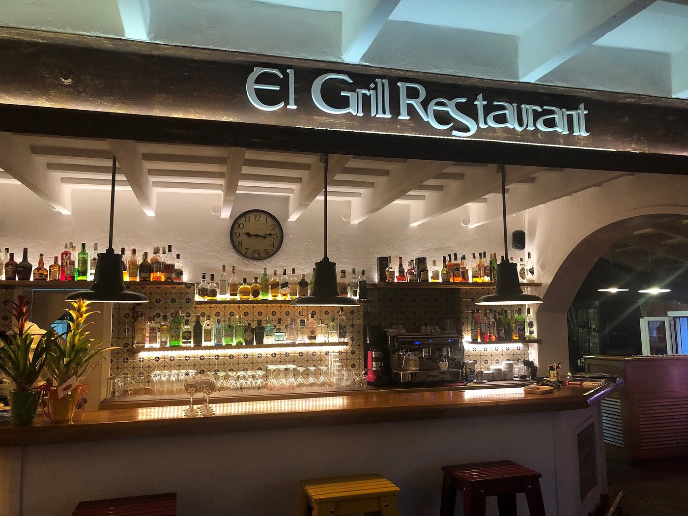 The bar at El Grill restaurant