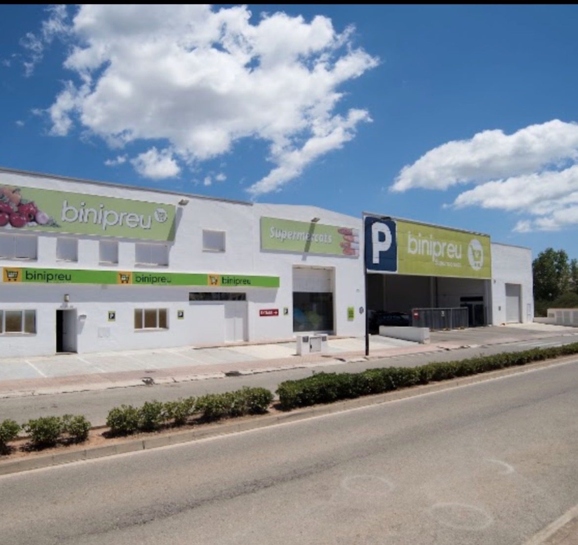 The Binipreu supermarket building in Alaior