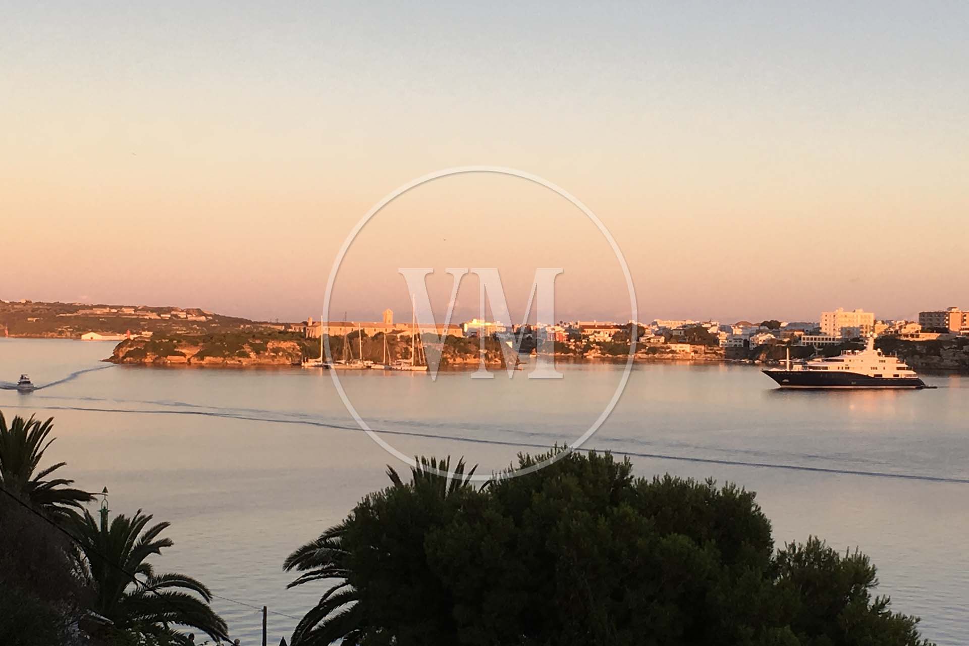 Mahon Hafen Abenddämmerung 3819 Villa Menorca
