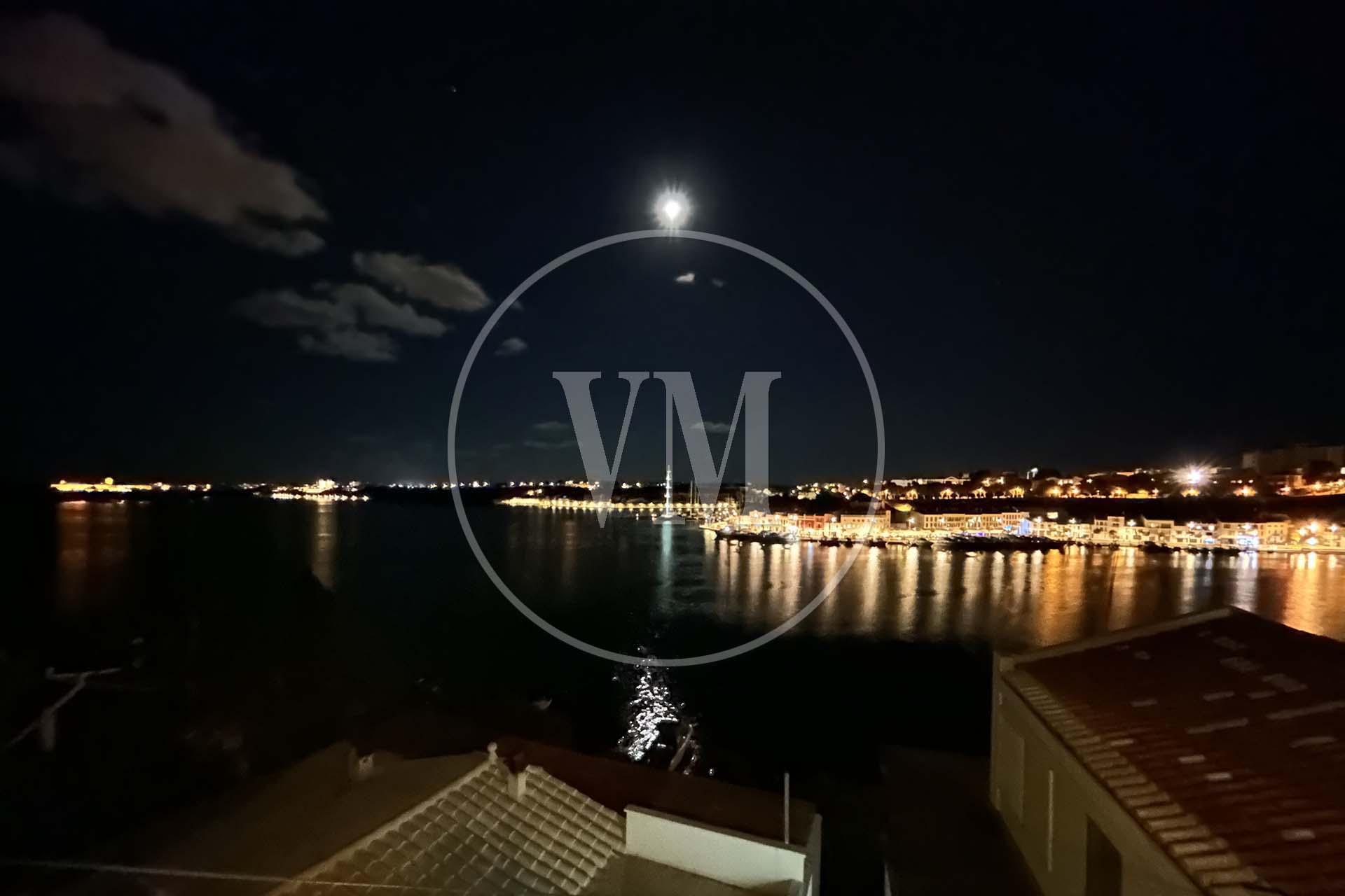 Hafen Mahon Mondschein 2532 Villa Menorca